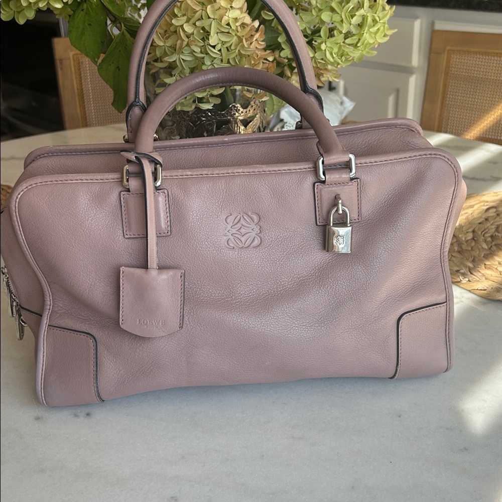 Loewe Pink Leather Briefcase with Elegant Design